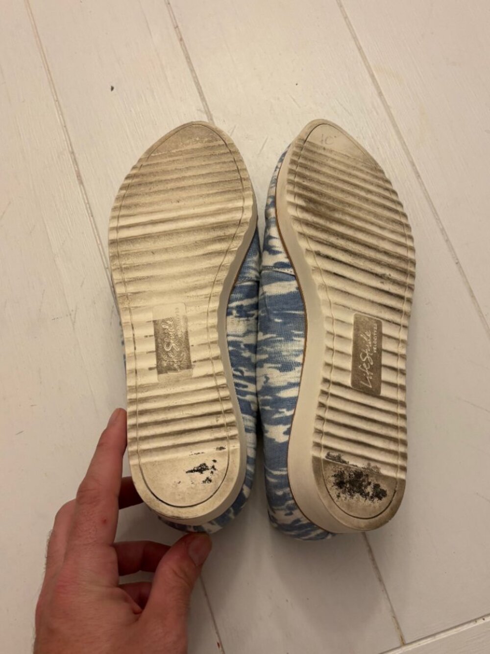 LifeStride Bloom Velocity 2.0 Blue Abstract Comfort Flats 7W - Picture 7 of 8